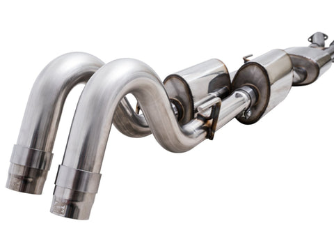 AWE Tuning 16-22 Toyota Tacoma 0FG Cat-Back Exhaust w/ BashGuard - Dual Chrome Silver Tips - 3015-32826