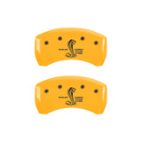 MGP Rear set 2 Caliper Covers Engraved Rear Snake Yellow finish black ch - 10010RCNKYL