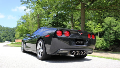 Corsa 05-08 Chevrolet Corvette (C6) 6.0L/6.2L Polished Xtreme Axle-Back Exhaust w/4.5in Tips - 21010