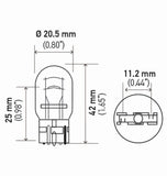Hella Bulb 7443 12V 21/5W W3X16Q T65 (2) - 7443TB