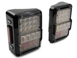 Raxiom 07-18 Jeep Wrangler JK Axial Series Lux LED Tail Lights- Blk Housing (Clear Lens) - J141596