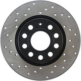 StopTech 06-11 Audi A3 / 06-09 VW GTI Mk V / 05-10 Jetta (Exc Wagon) Drilled Right Rear Rotor - 128.33099R