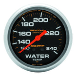 Autometer Liquid Filled Mechanical 66.7mm 120-240 deg F Water Temperature Gauge w/ 12in Tubing - 5433