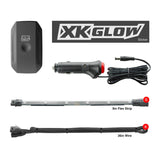 XK Glow Flex Strip Million Color XCHROME Smartphone App Controlled Undercar Kit 6x10In - KS-Car-Mini