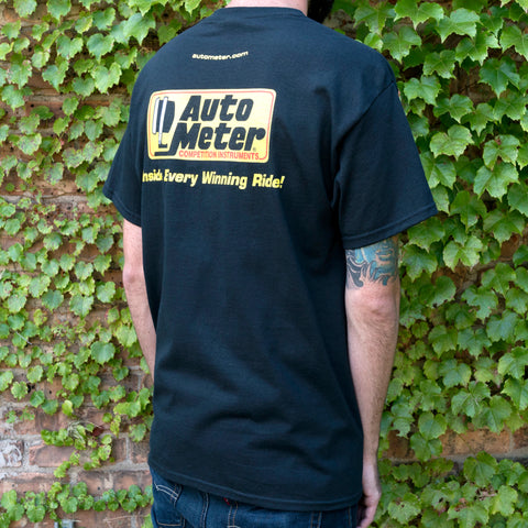 Autometer Black Competition Instruments T-Shirt - XXL - 0422XXL