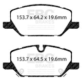 EBC 2020+ Cadillac CT5 Premium and Luxury 2.0T Ultimax Front Brake Pads - UD2314