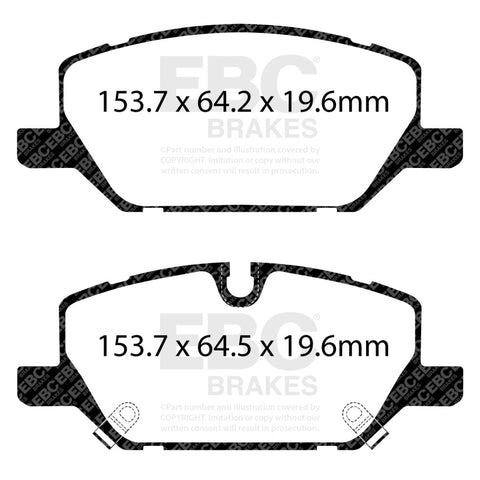 EBC 2020+ Cadillac CT5 Premium and Luxury 2.0T Yellowstuff Front Brake Pads - DP43117R