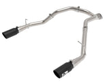 aFe Large Bore-HD 3 IN 409 Stainless Steel DPF-Back Exhaust System w/Black Tip RAM 1500 20-21 V6-3.0 - 49-42080-B