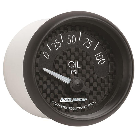 Autometer GT Series 52mm Short Sweep Electronic 0-100 psi Oil Pressure - 8027