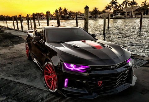 Oracle 16-18 Chevrolet Camaro Backlit Fog Light DRL Upgrade Kit - ColorSHIFT - 1293-333