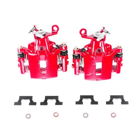 Power Stop 03-05 Jaguar S-Type Rear Red Calipers w/Brackets - Pair - S4852