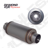 Diamond Eye MFLR 4inID SGL IN/SGL OUT 7inDIA X 14in BODY 20in LENGTH PERF SLOTTED ENDS 409 SS - 460020