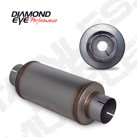 Diamond Eye MFLR 4inID SGL IN/SGL OUT 7inDIA X 14in BODY 20in LENGTH PERF SLOTTED ENDS 409 SS - 460020