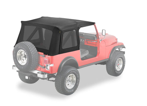 Bestop 76-86 Jeep Cj7 / 87-95 Wrangler YJ Supertop Classic Skin (Black Denim Tinted Windows) - 55729-15
