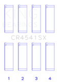King Engine Bearings Honda F23A/F23Z/K20A3/16V (Size +0.25mm) Connecting Rod Bearing Set - CR4541SX0.25