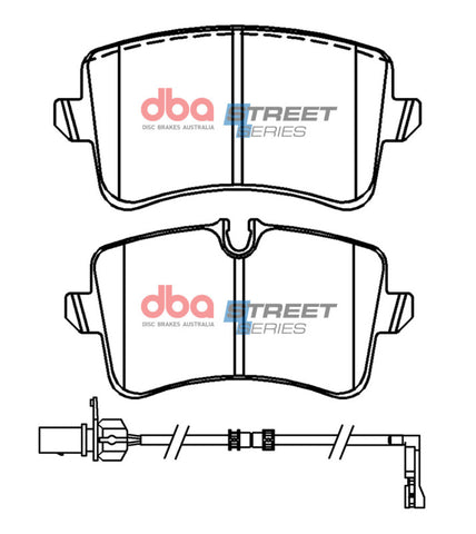 DBA 10-17 Audi A8 Street Series Rear Brake Pads - DB15101SS