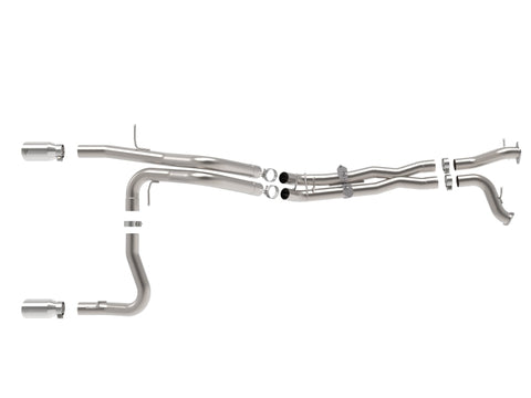 aFe 22-26 Ford Bronco V6 3.0L (tt) Vulcan Series 3in 304SS Cat-Back Exhaust System w/ Polished Tips - 49-33154-P