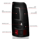 ANZO 2003-2006 Chevy Silverado 1500 LED Taillights Plank Style Black w/Smoke Lens - 311334