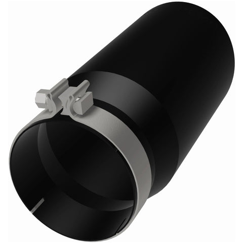MagnaFlow Tip Stainless Black Coated Single Wall Round Single Outlet 6in Dia 5in Inlet 13in L - 35239