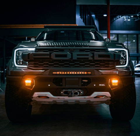 RIVAL 24-26 Ford Ranger Raptor Front Aluminum Bumper w/Winch Mount and Recovery Points - 2D.1813.1.US