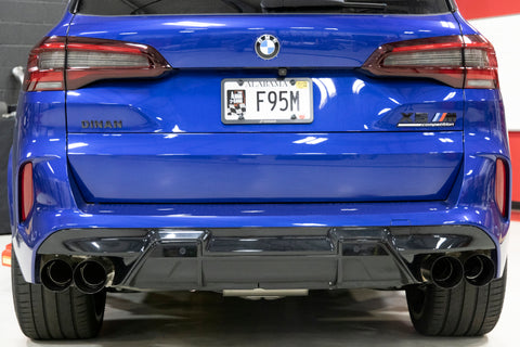 Dinan 20-26 BMW X5 M/X6 M (F95/F96) Valved Axleback Exhaust System - Black Tips - D660-0090-BLK