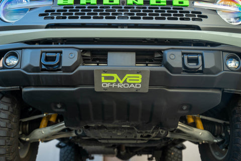 DV8 Offroad 2021 Ford Bronco Capable Bumper Slanted Front License Plate Mount - LPBR-05