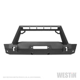 Westin 07-18 Jeep Wrangler JK WJ2 Stubby Front Bumper w/LED Lt Bar Mnt - Tex. Blk - 59-80025