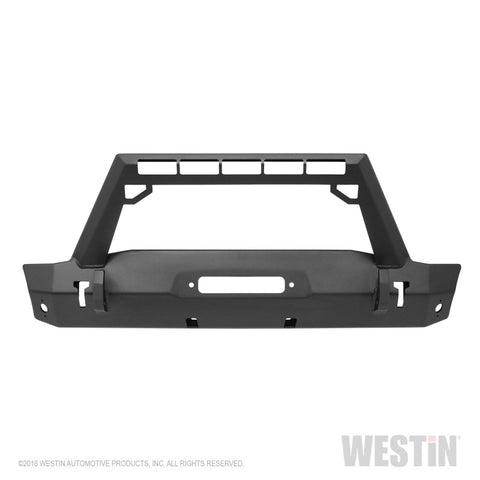 Westin 07-18 Jeep Wrangler JK WJ2 Stubby Front Bumper w/LED Lt Bar Mnt - Tex. Blk - 59-80025