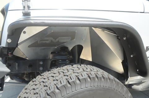 DV8 Offroad 07-18 Jeep Wrangler JK Front Aluminum Inner Fender - Raw - INFEND-01FR