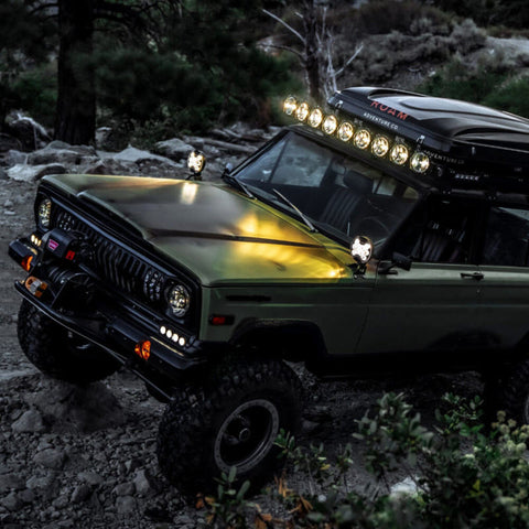 KC HiLiTES SlimLite 6in. LED Light 50w Spot Beam (Pair Pack System) - Black - 100