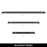 Go Rhino Xplor Blackout Series Sgl Row LED Light Bar (Side/Track Mount) 39.5in. - Blk - 754004011CSS
