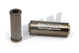 DeatschWerks Stainless Steel 10AN 10 Micron Universal Inline Fuel Filter Housing Kit (160mm) - 8-03-160-010K