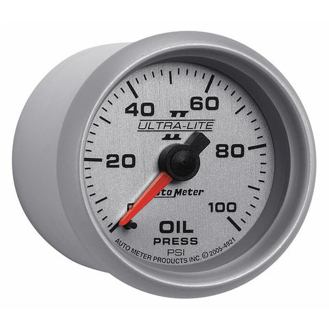 Autometer Ultra-Lite II 52mm 0-100 PSI Mechanical Oil Pressure Gauge - 4921