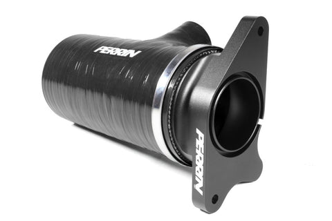 PERRIN 22-26 Subaru WRX / 20-25 LGT & OBXT Turbo Inlet Hose w/Turbo Adapter Flange (Short) - Black - PSP-INT-426BK