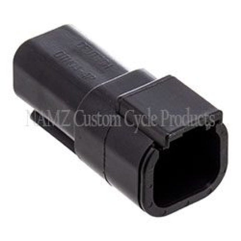 NAMZ Deutsch DTM 4-Position Receptacle w/4 Stamped Terminals & Wedgelock - Black (HD 74104-98BK) - MDR-4B