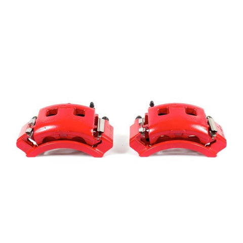 Power Stop 98-02 Dodge Ram 1500 Van Front Red Calipers w/Brackets - Pair - S4762