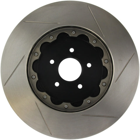 StopTech 09-11 Nissan GT-R Front Right Slotted Bare Iron 380x34mm Aero-Rotor Kit - 129.42104.14