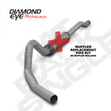 Diamond Eye KIT 4in CB MFLR RPLCMENT PIPE SGL AL: 03-06 FORD 6.0L EXCURSION - K4354A-RP