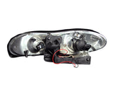 ANZO 1998-2002 Chevrolet Camaro Projector Headlights w/ Halo Chrome - 121159