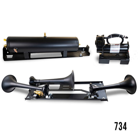 Kleinn 23-26 Ford F-250/ F-350/ F-450 Onboard Air System w/ Model 730 Horns - FSD23-734