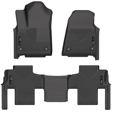 Husky Liners 2022 Jeep Wagoneer (w/2nd Row Bench) WeatherBeater Front & 2nd Seat Floor Liner - Blk - 99251