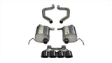 Corsa 17-19 Chevy Corvette Z06 2.75in Axle Back Exhaust Black Dual Rear Exit Quad 4.5in Tip (Sport) - 14768BLK