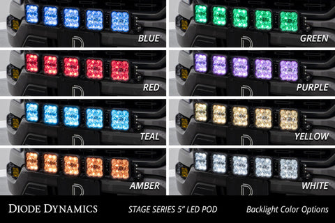 Diode Dynamics 21-22 Ford F-150 SS5 Grille CrossLink Lightbar Kit - Sport - White Combo - DD7317