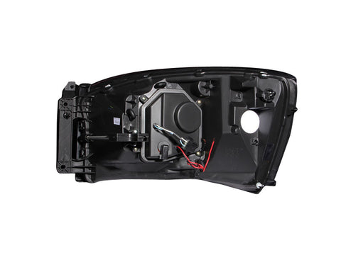 ANZO 2006-2008 Dodge Ram 1500 Projector Headlights w/ Halo Black - 111209