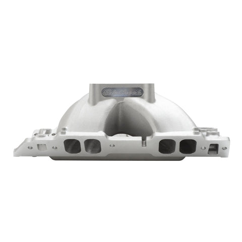 Edelbrock Manifold Chevy BB 9 8 Deck (Short) Super Victor 565 Thick Flange Rect Port Heads - 2895