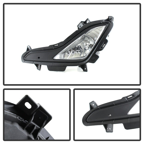 Spyder Hyundai Elantra 2014+ OEM Style Fog Lights W/Switch Clear FL-HYE2014-C - 5080462