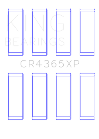 King Ford Zetec S/Ecoboost1.6 (Size STDX) Connecting Rod Bearing Set - CR4365XPSTDX
