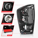 ANZO 16-21 Toyota Tacoma LED Tail Lights - w/ Light Bar Sequential Black Housing & Smoke Lens - 311401