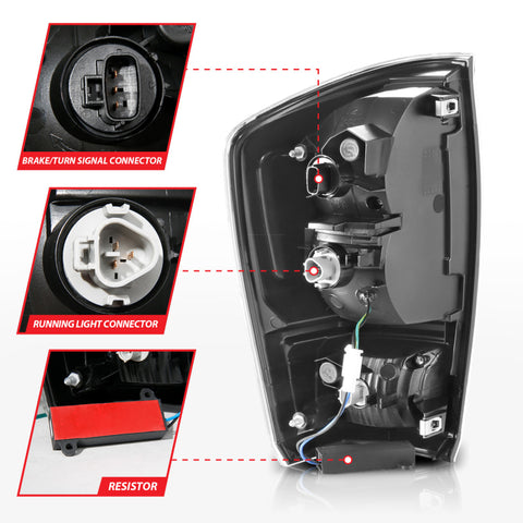 ANZO 16-21 Toyota Tacoma LED Tail Lights - w/ Light Bar Sequential Black Housing & Smoke Lens - 311401