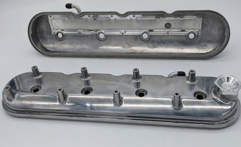 Granatelli 96-22 GM LS Standard Height Valve Cover w/Angled Coil Mount - Polished (Pair) - 640366
